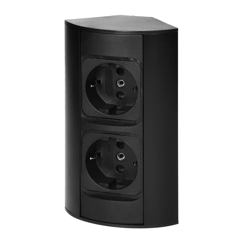 Tisch-Steckdose 2-fach 2x USB weiß Küche Büro Steckdosenleiste Schreibtisch