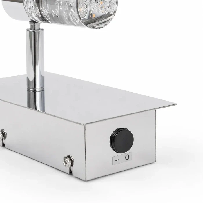 Fischer & Honsel Janne LED-Wandleuchte mit Schalter – Chrom, 4 W