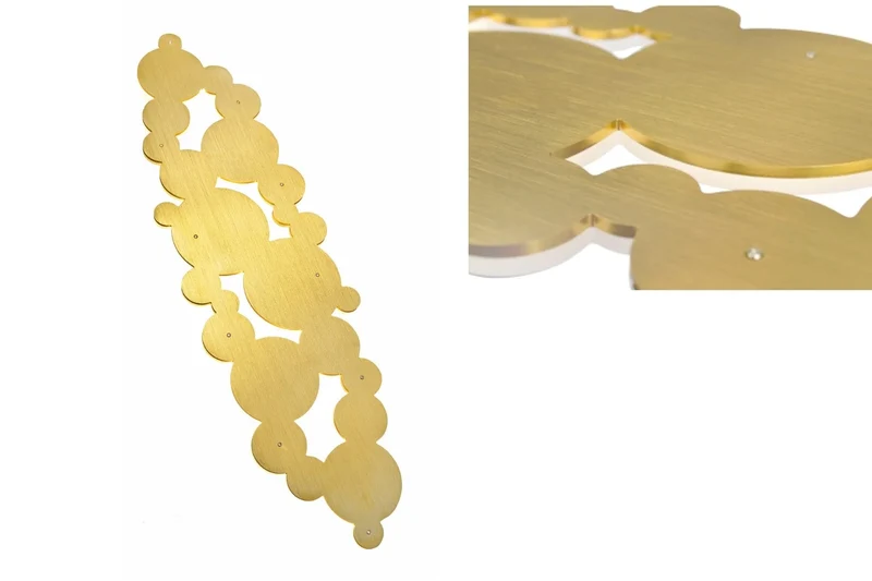LED Pendelleuchte DREAM mit Gold-Dekor – dimmbare Design-Hängeleuchte, warmweiß