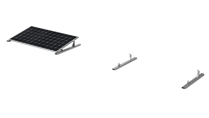 Flachdach Montagesystem Süd/West für 4 PV Module