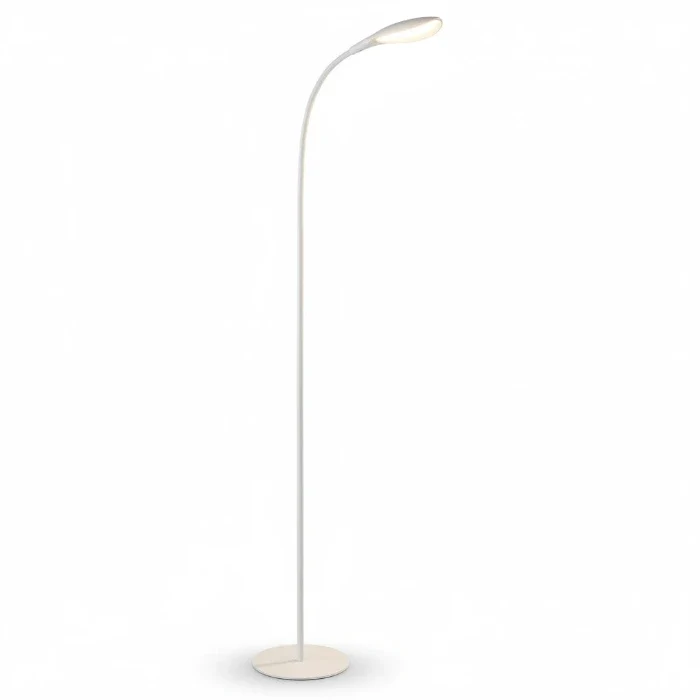 LED Leseleuchte mit Schwanenhals Weiß – Moderne Stehleuchte LOTUS von Sompex