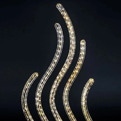 Sompex CLAUDI 5-flammig LED-Tischlampe – Glasstäbe & Chrom, 54 cm, Touchdimmer