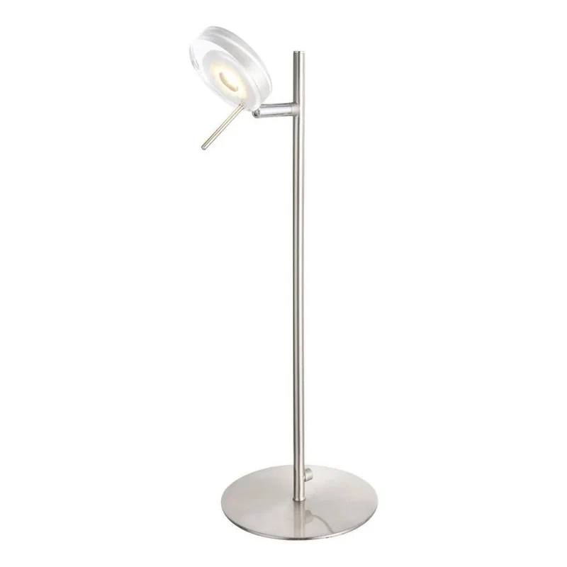 LED Tischleuchte SPACE Nickel matt – moderne Schreibtisch- & Nachttischleuchte