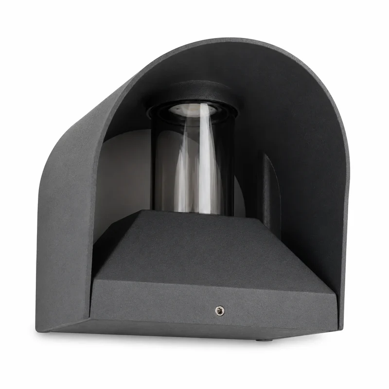 LED Außenwandleuchte Up & Down gewölbt – anthrazit – IP54 – 10,6 W – Fischer