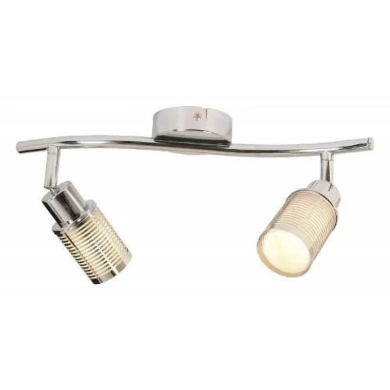 LED Wandstrahler Chrom 2-flammig – schwenkbarer Decken- & Wandspot