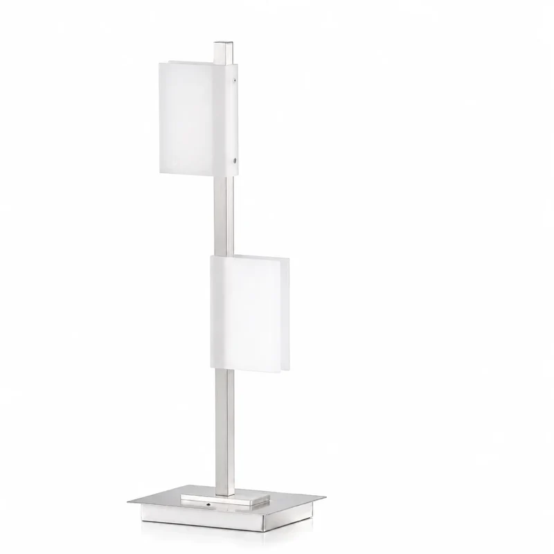 Honsel LIENZO LED-Tischlampe – Nickel matt & Acryl, 1020 lm, CRI 100, stufenlos dimmbar