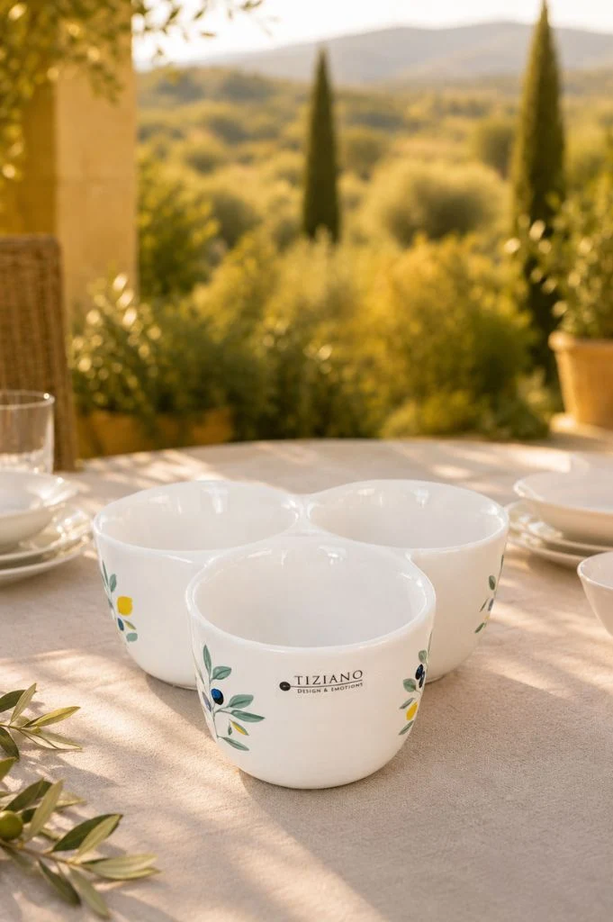 Trio Schale rund Oleana 17,5cm creme-weiß