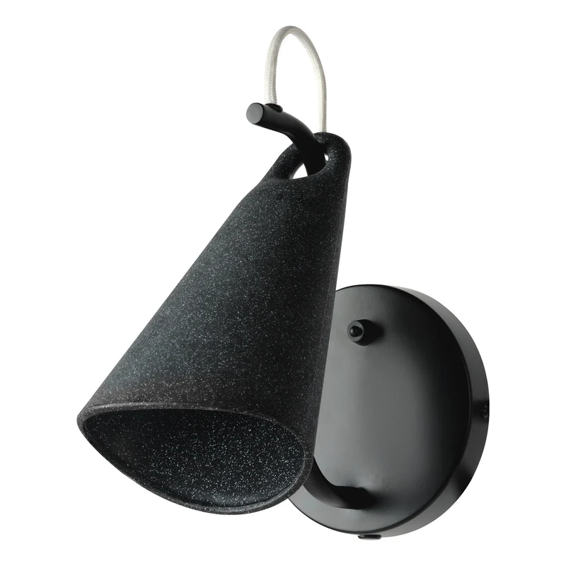 OSRAM Decor Bell Wandleuchte E27 Schwarz, Wandlampe, Metall, PCR, mit An-/Aus-Schalter zur Bedienung
