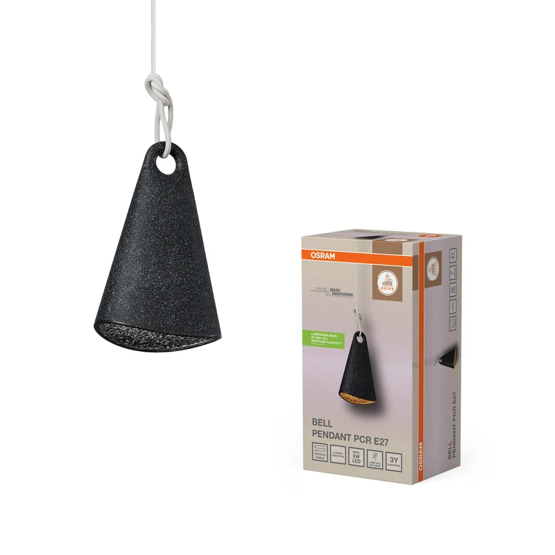 OSRAM Decor Bell Pendelleuchte E27 Schwarz, Hängelampe, Metall