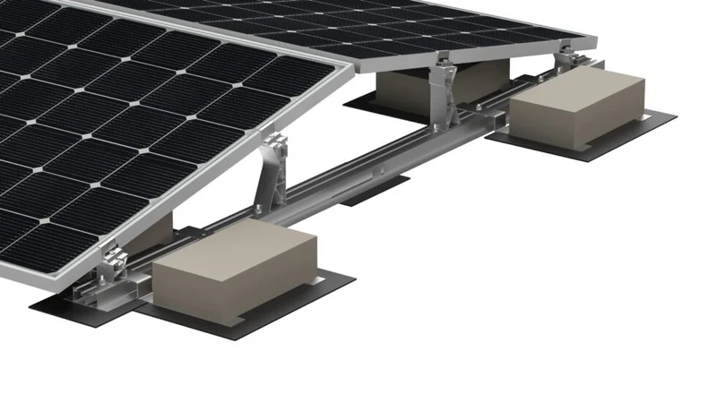 Flachdach Montagesystem Süd/West für 2 PV Module