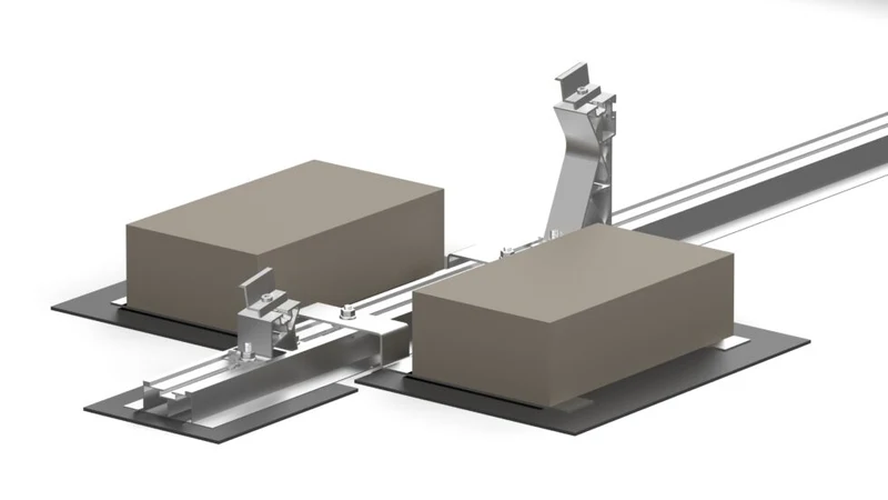 Flachdach Montagesystem Süd/West für 2 PV Module