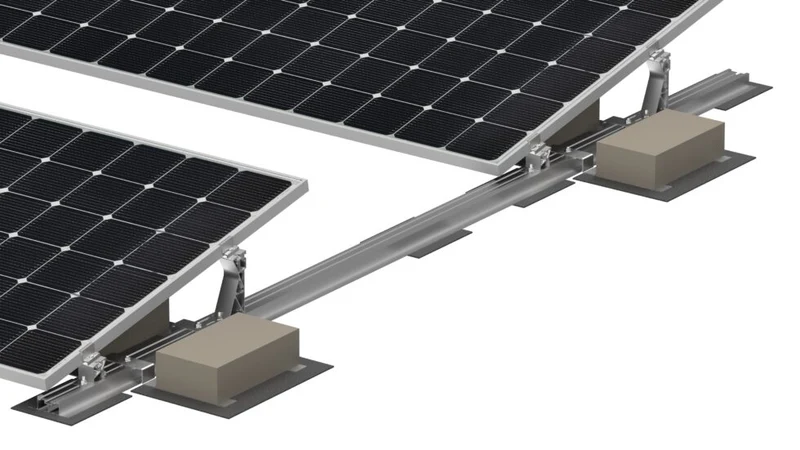Flachdach Montagesystem Süd/West für 2 PV Module