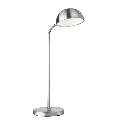 Sompex PIXI LED Schreibtischlampe & Leselampe – dimmbar per Touch, Schwanenhals, Satin