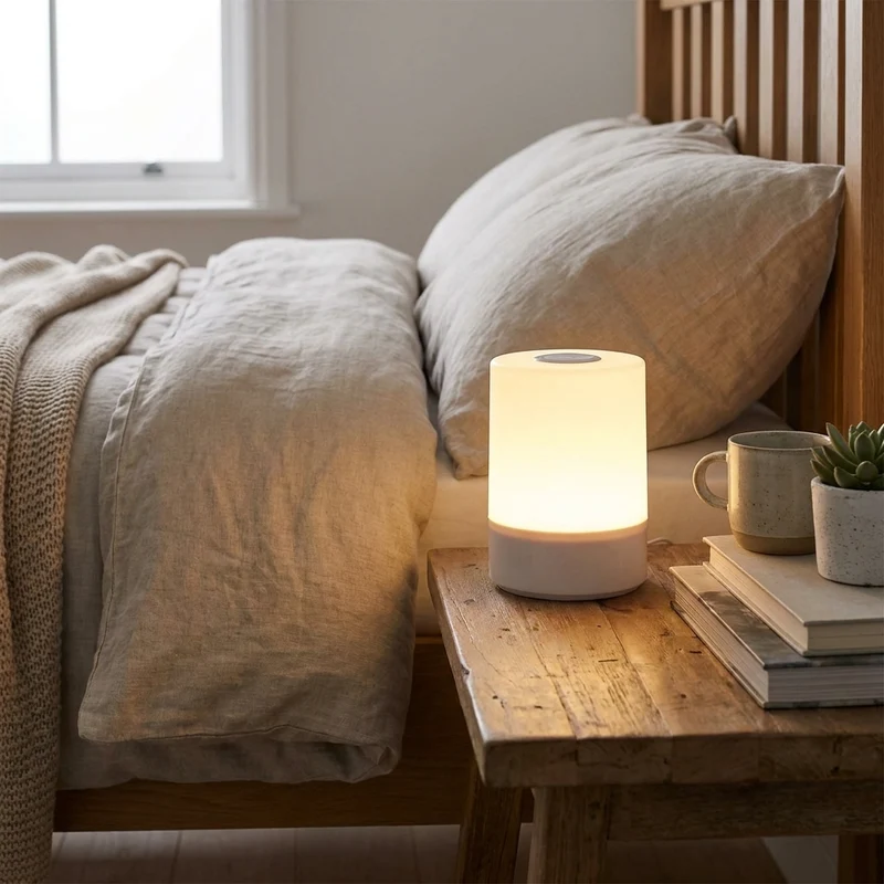LED Touch Tischlampe mit Qi-Wireless-Charging für Schlafzimmer und Homeoffice