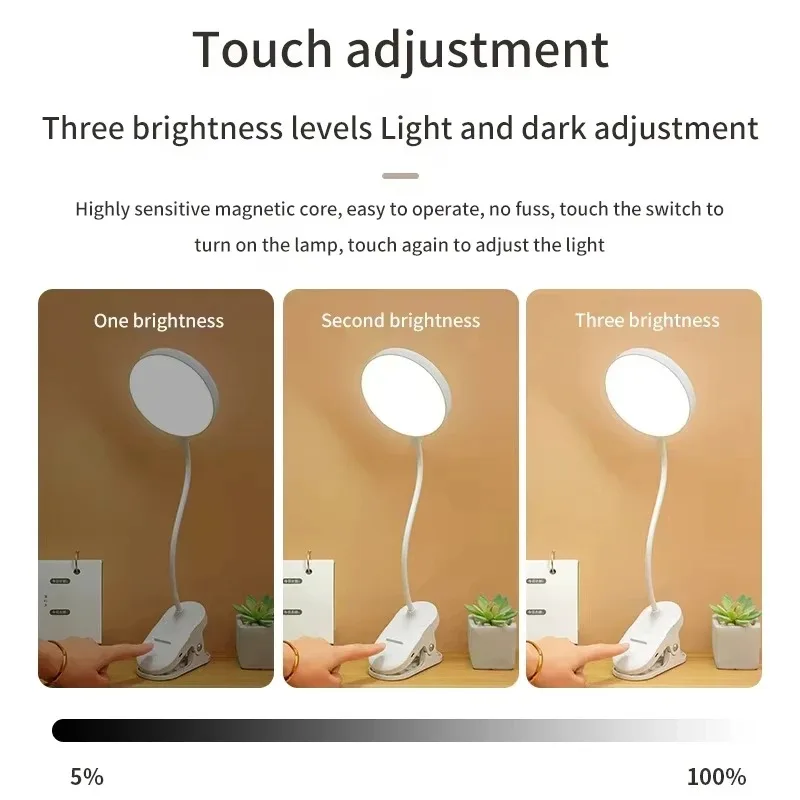 Faltbare LED Schreibtischlampe mit USB-Ladeanschluss für Büro und Studium
