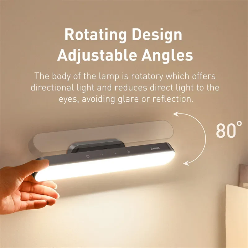 Magnetische Akku-Schreibtischlampe mit Touch-Dimmer für Homeoffice und Büro