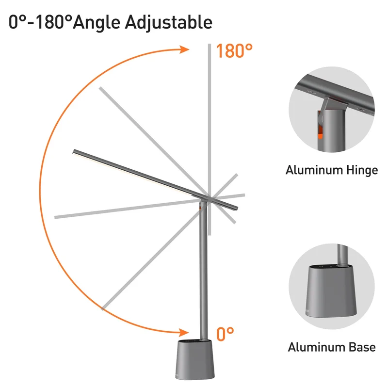 Augenschonende LED Schreibtischlampe dimmbar aus Aluminium für Büro und Lernen