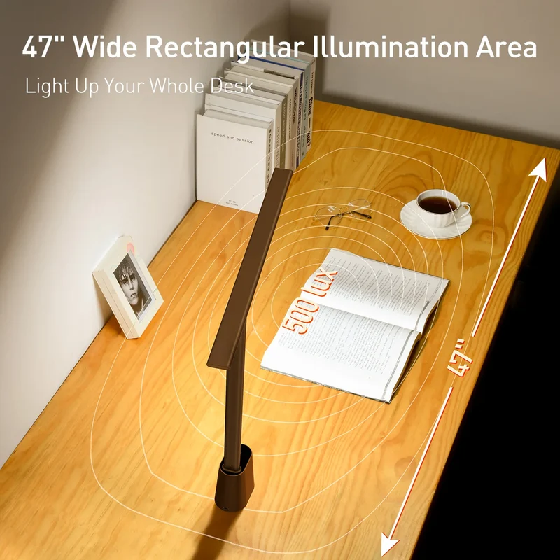 Augenschonende LED Schreibtischlampe dimmbar aus Aluminium für Büro und Lernen