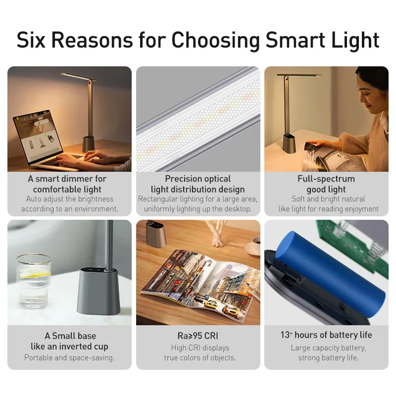 Augenschonende LED Schreibtischlampe dimmbar aus Aluminium für Büro und Lernen