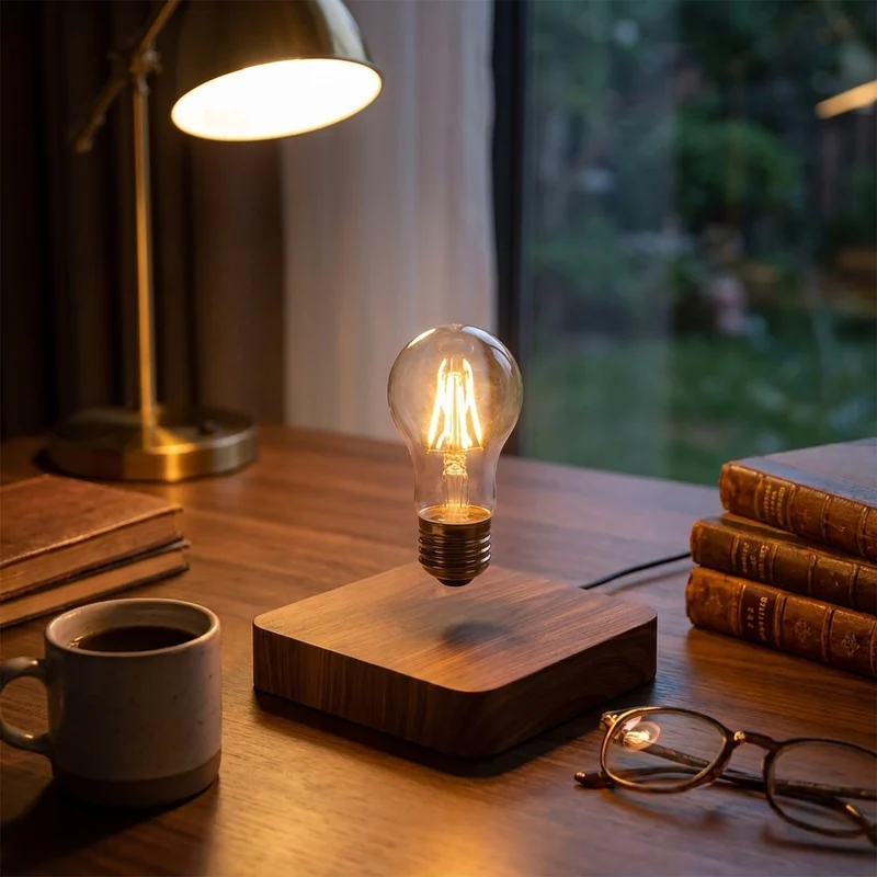 Schwebende LED Glühbirne mit Magnetlevitation für Büro und Wohnzimmer