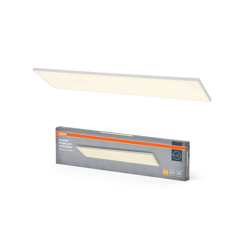 OSRAM Planon Frameless LED Deckenleuchte, Warmweiß, 40W, 1200x300mm