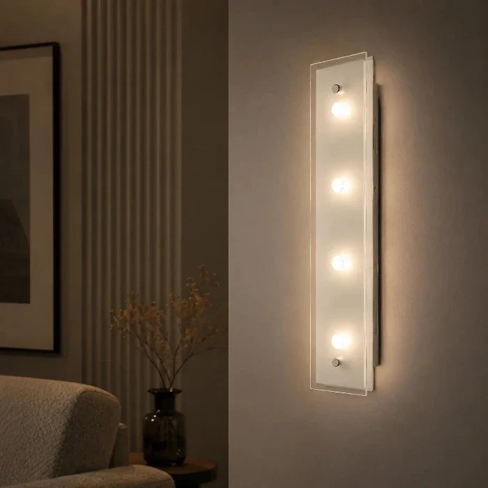 ESTO Lumiera LED-Wandleuchte 46 cm – weißes Glas, 840 lm, 3000 K