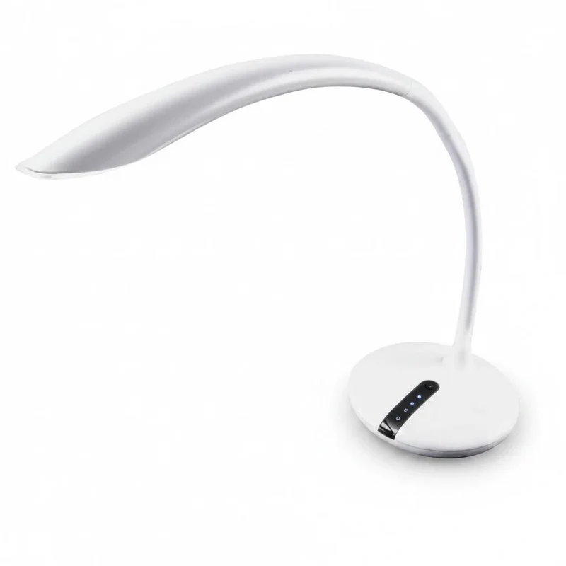 Design LED Schreibtischleuchte CALLA Weiß 6W – Dimmbar mit Sensordimmer