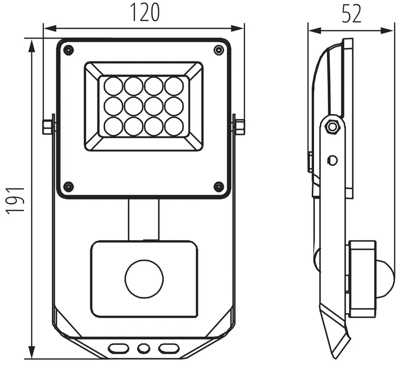 LED Fluter Außenstrahler mit Farbtemperatur (3000K/4000K/6500K) & optionalem Bewegungsmelder – IP65/IP44 Wasserdicht – LED Scheinwerfer 10-100W für Garten, Hof & Garage