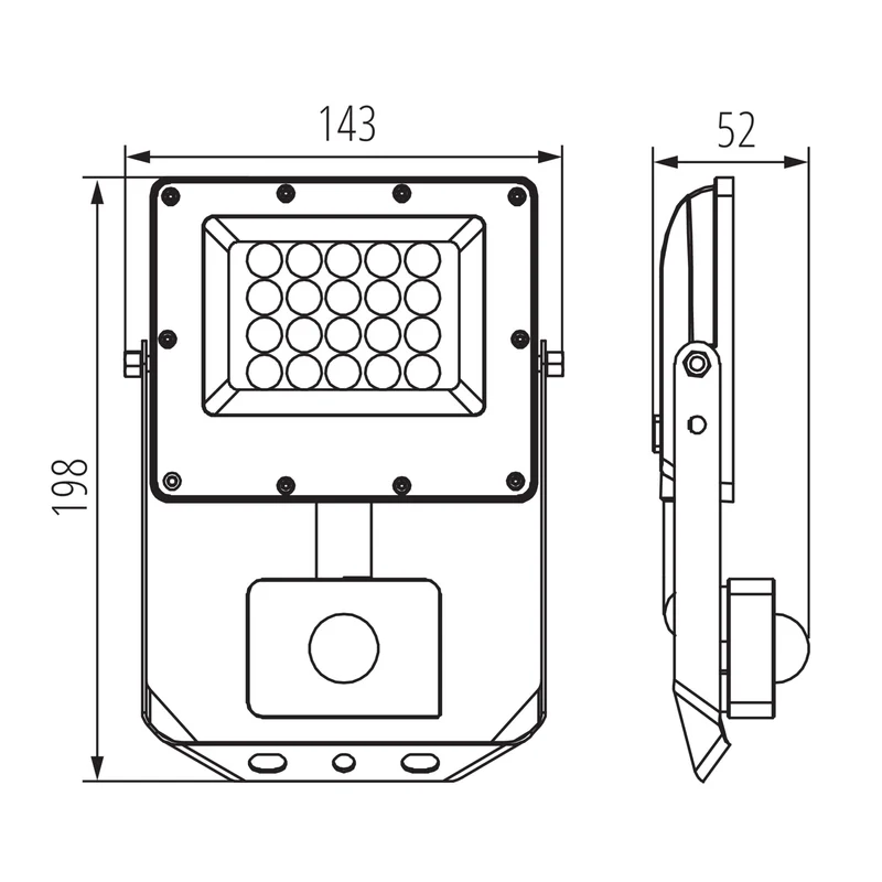 LED Fluter Außenstrahler mit Farbtemperatur (3000K/4000K/6500K) & optionalem Bewegungsmelder – IP65/IP44 Wasserdicht – LED Scheinwerfer 10-100W für Garten, Hof & Garage