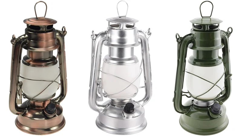 LED-Campinglaterne, 3 Farben, Dimmbar, 420 Lumen, 2700K, Batteriebetrieben, Tragbar, 12x23cm
