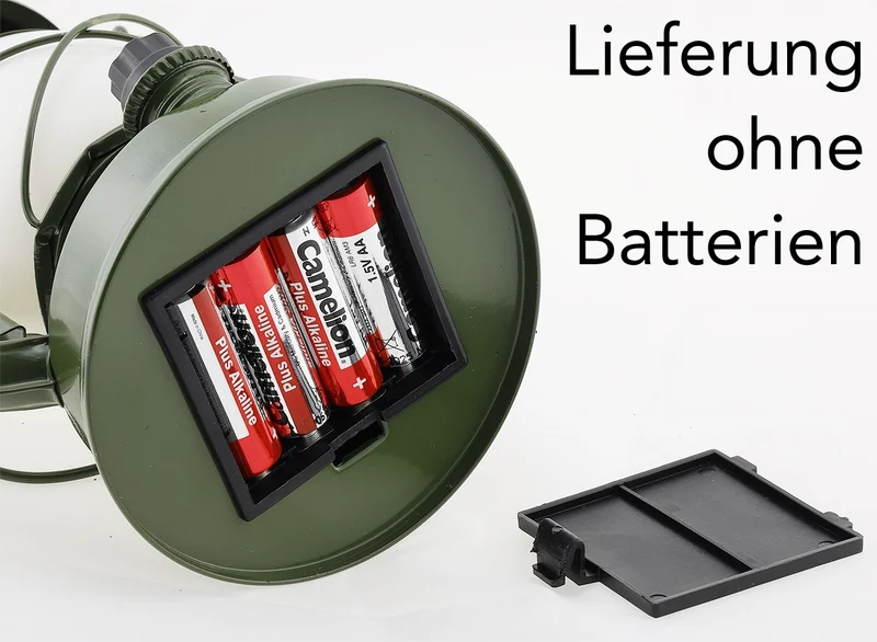 LED-Campinglaterne, 3 Farben, Dimmbar, 420 Lumen, 2700K, Batteriebetrieben, Tragbar, 12x23cm