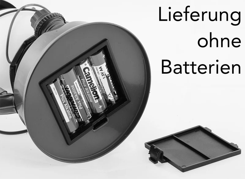 LED-Campinglaterne, 3 Farben, Dimmbar, 420 Lumen, 2700K, Batteriebetrieben, Tragbar, 12x23cm