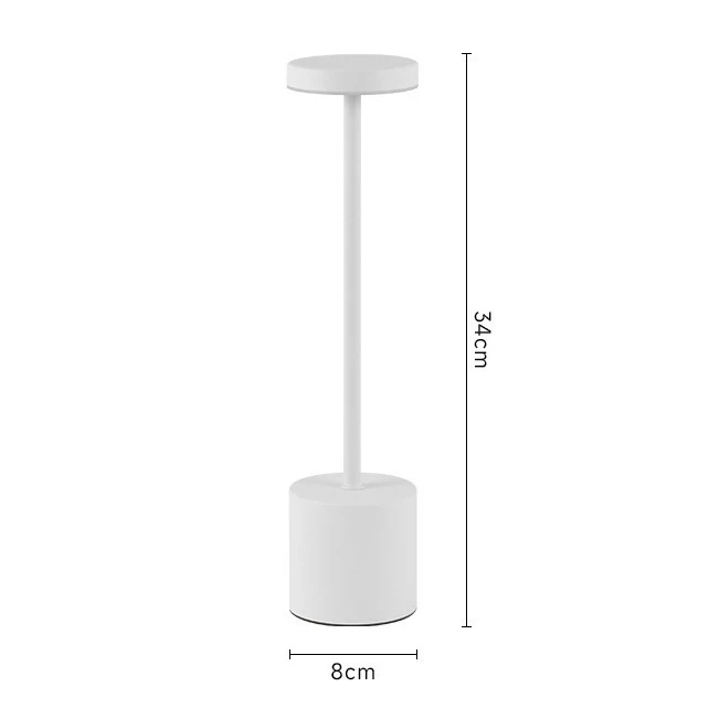 Nordische Akku-Tischlampe in Gelb mit Touch-Dimmer für Restaurant und Heimbar