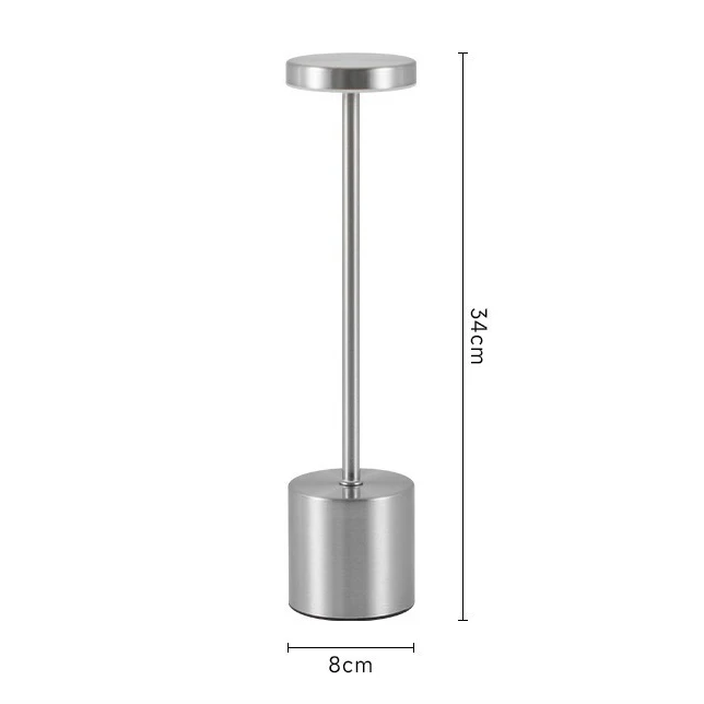 Nordische Akku-Tischlampe in Gelb mit Touch-Dimmer für Restaurant und Heimbar