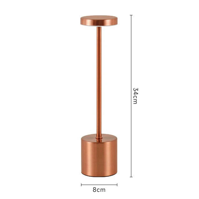 Nordische Akku-Tischlampe in Gelb mit Touch-Dimmer für Restaurant und Heimbar