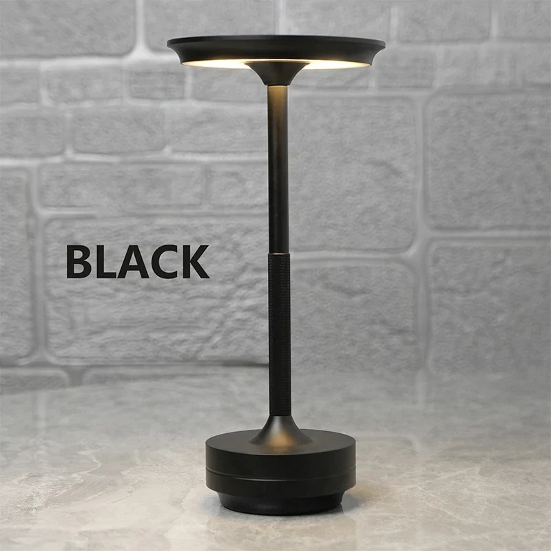 Kabellose aufladbare LED Tischlampe für Restauranttisch und moderne Innenräume
