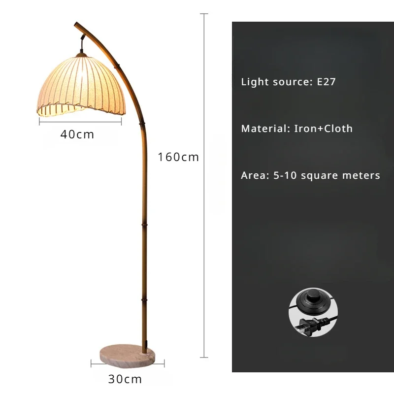 Handgefertigte Bambus Stehlampe im Boho-Stil für Wohnzimmer und Flur