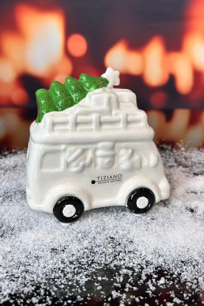 D10 Deko Santa Bus Teolo 10cm creme-weiß
