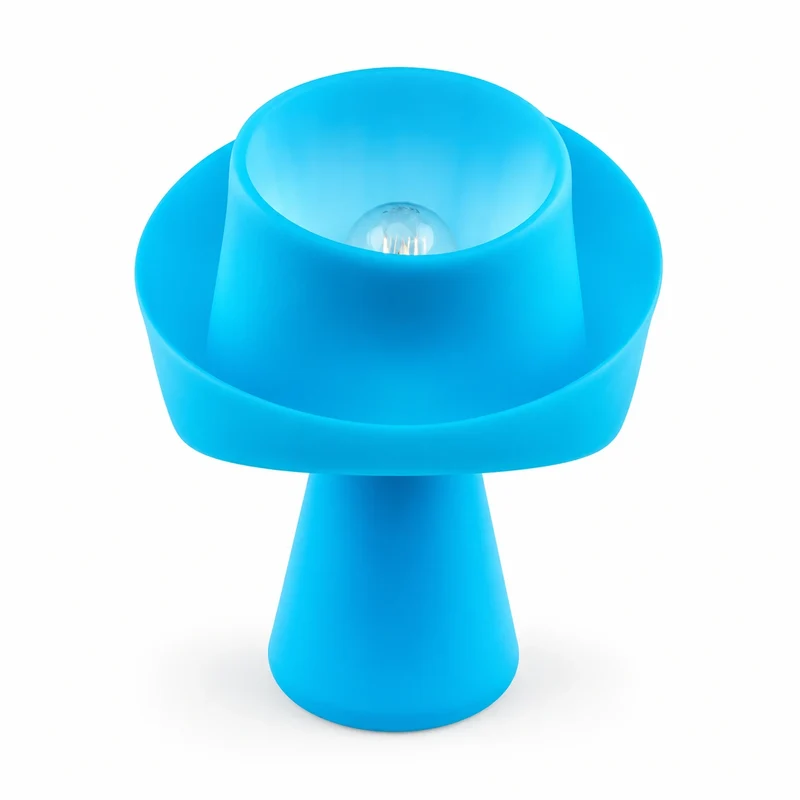 Sompex NUMEN Tischlampe aus formbarem Silikon – Blau, 42 cm, E27