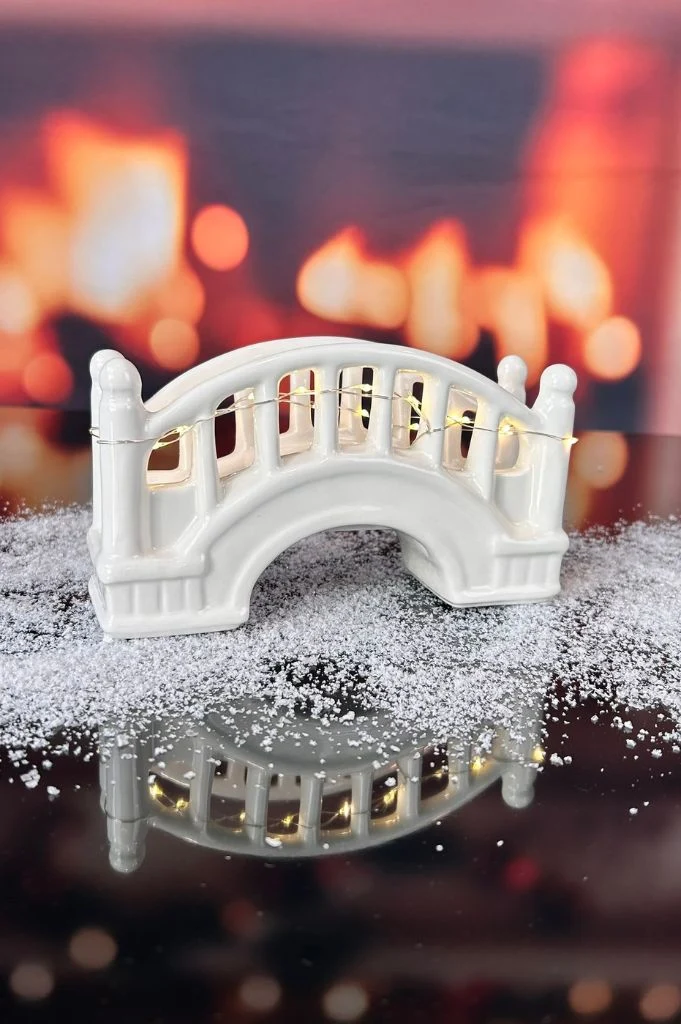 Deko Brücke LED Passagio 20cm creme-weiß