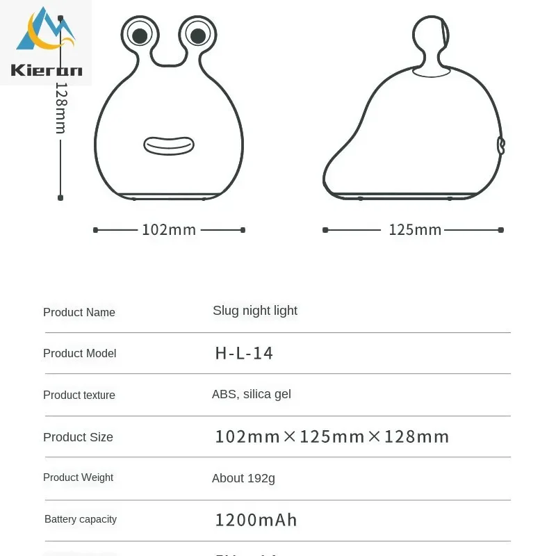 Weiches Silikon Schnecke Nachtlicht LED für Kinderzimmer und Babyzimmer