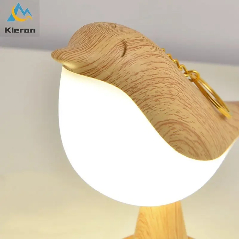 Nordische Vogel LED Tischlampe dimmbar für Nachttisch und Arbeitszimmer