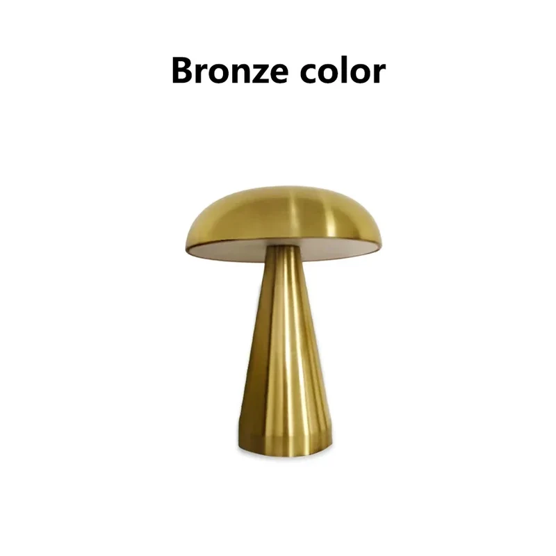 Pilz Retro Tischlampe dimmbar aus Eisen mit Touch-Steuerung für Café und Schreibtisch