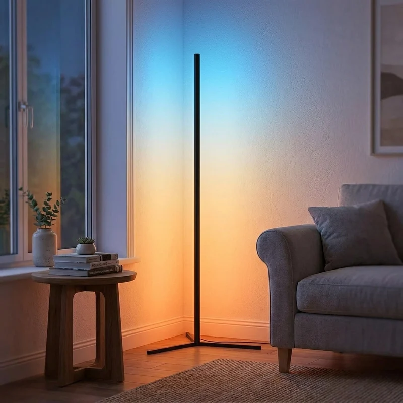 LED Stehlampe mit Musiksynchronisation und RGB Farbwechsel für Wohnzimmer