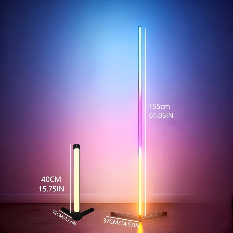 LED Stehlampe mit Musiksynchronisation und RGB Farbwechsel für Wohnzimmer
