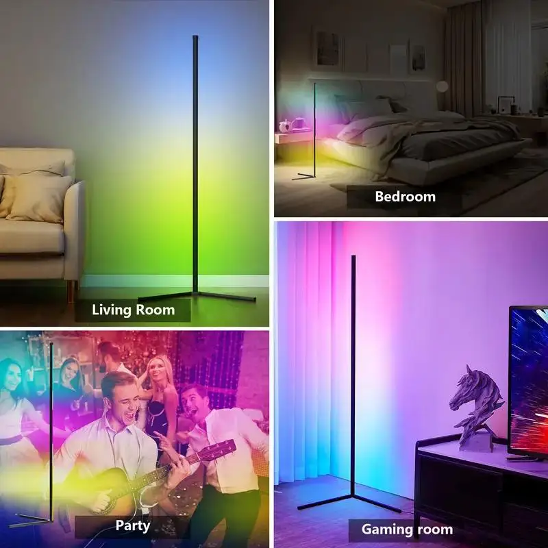 LED Stehlampe mit Musiksynchronisation und RGB Farbwechsel für Wohnzimmer