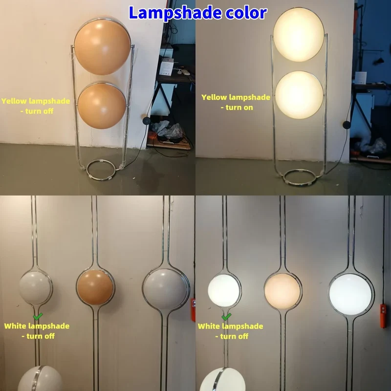 Stehlampe mit Acrylkugel und Chromständer als Designleuchte für Wohnzimmer