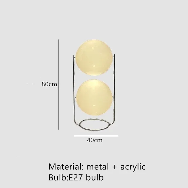 Stehlampe mit Acrylkugel und Chromständer als Designleuchte für Wohnzimmer