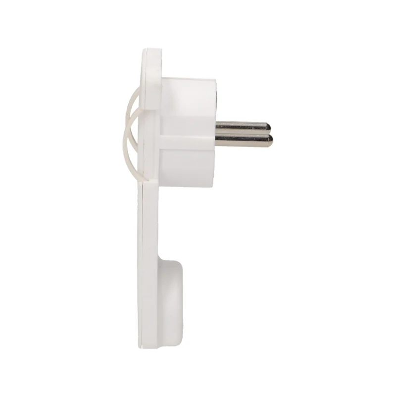 Hochwertiger Flachstecker-Winkelstecker mit Handgriff, uni-Schuko, Schwarz/Weiß