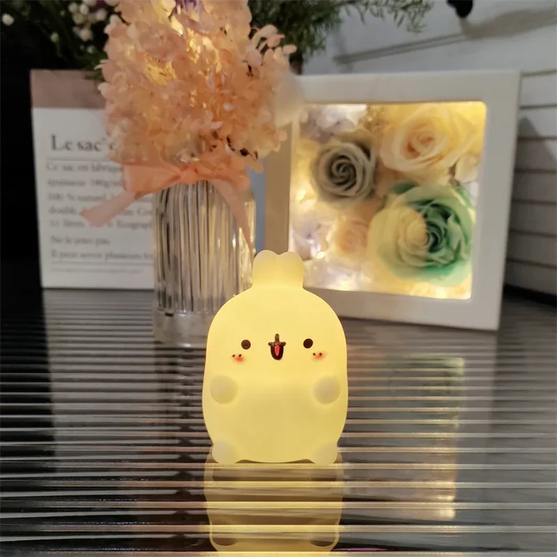 LED Hase Tischlampe aus PVC als Nachtlicht für Kinderzimmer und Babyzimmer